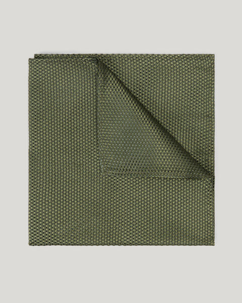 Silk Textured Two-Tone Pocket Square, Khaki, hi-res